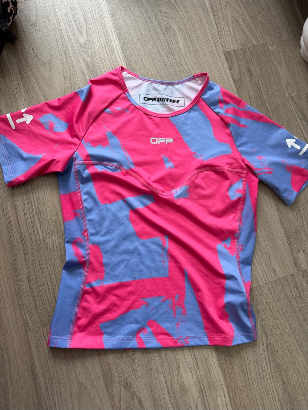 Off-White Woman’s Pink & blue Athletic Graphic Tee